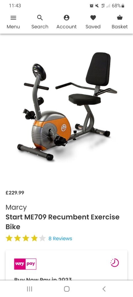 Marcy recumbent exercise bike | in 